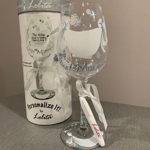 Lolita Just Married Wine Glass